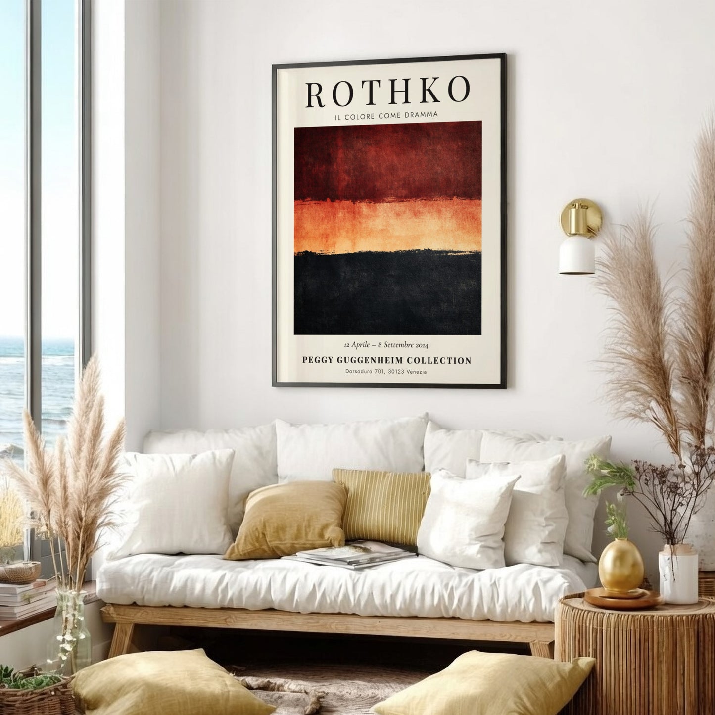 Wall art poster featuring Mark Rothko exhibition design titled Il Colore Come Dramma