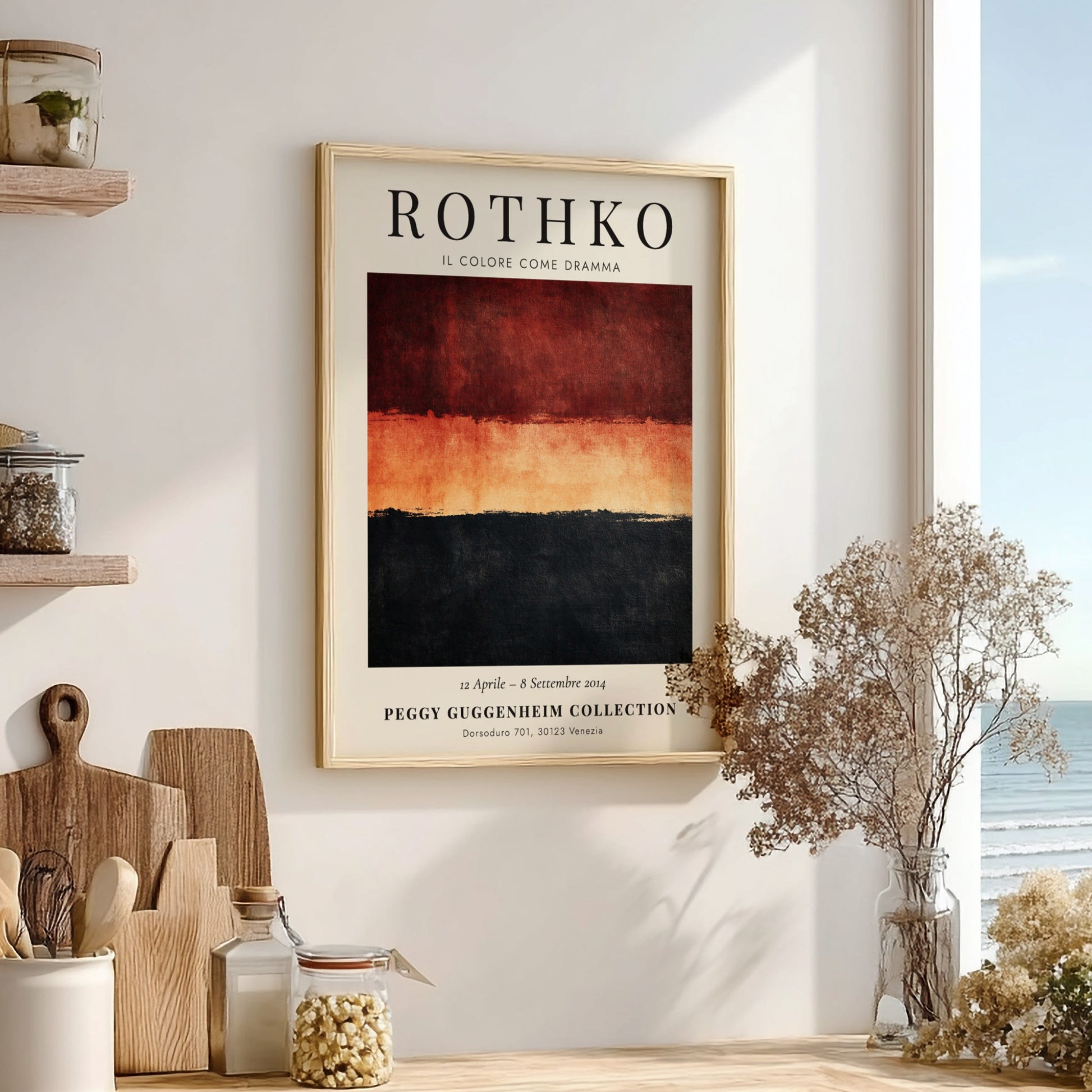 Wall art poster featuring Mark Rothko exhibition design titled Il Colore Come Dramma
