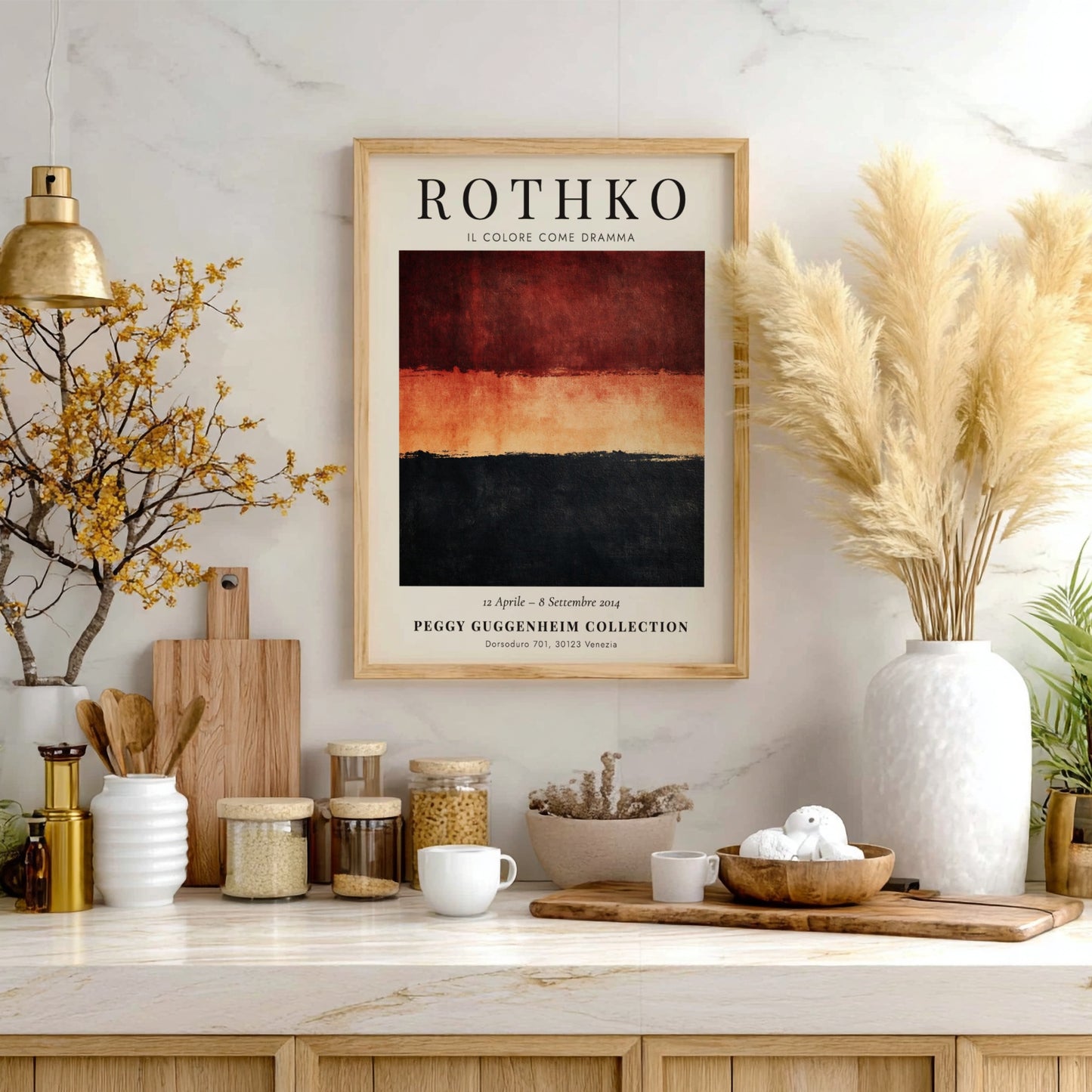 Wall art poster featuring Mark Rothko exhibition design titled Il Colore Come Dramma