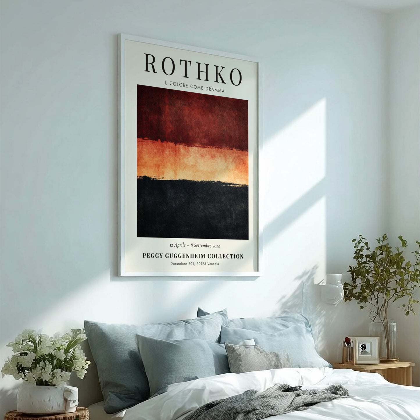 Wall art poster featuring Mark Rothko exhibition design titled Il Colore Come Dramma