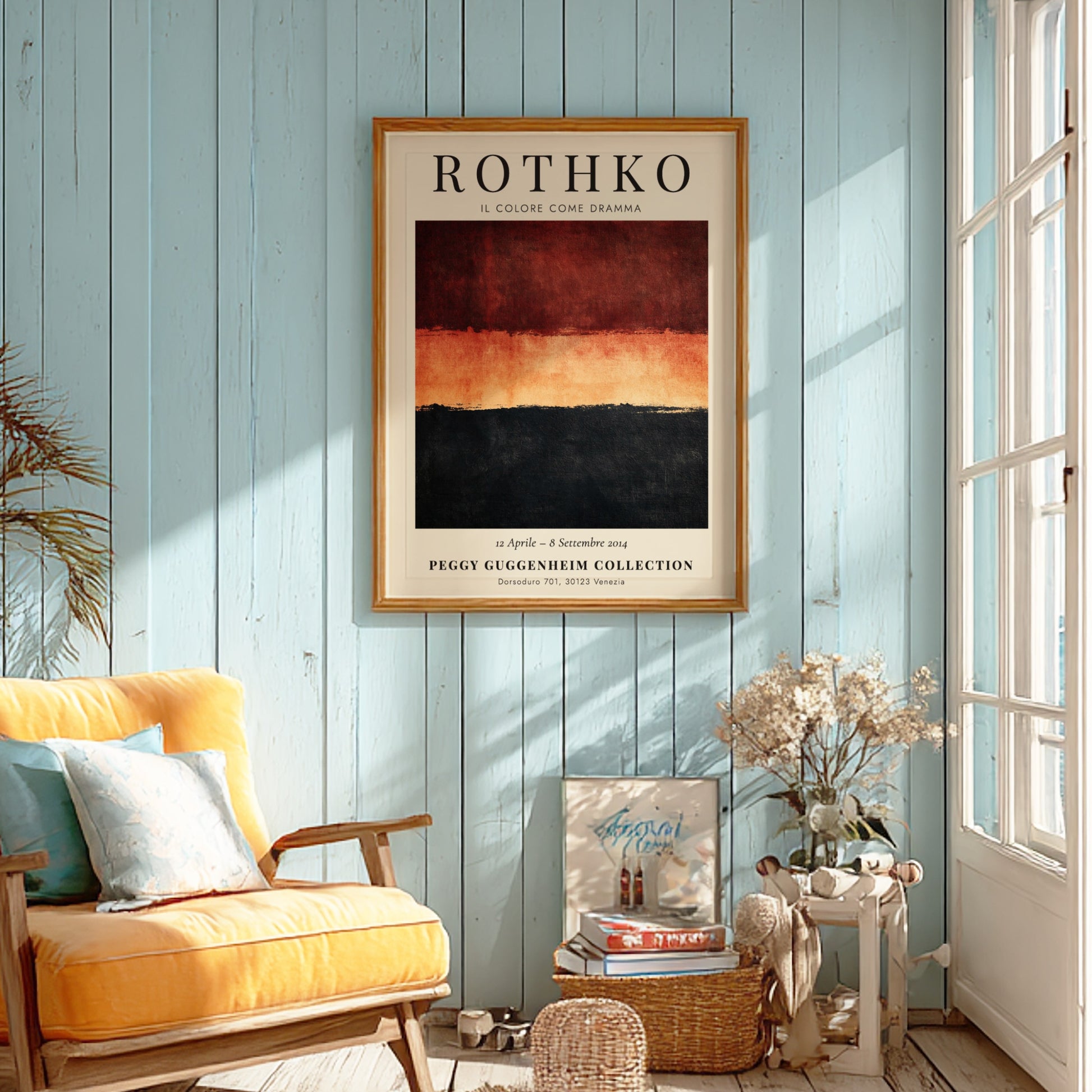 Wall art poster featuring Mark Rothko exhibition design titled Il Colore Come Dramma