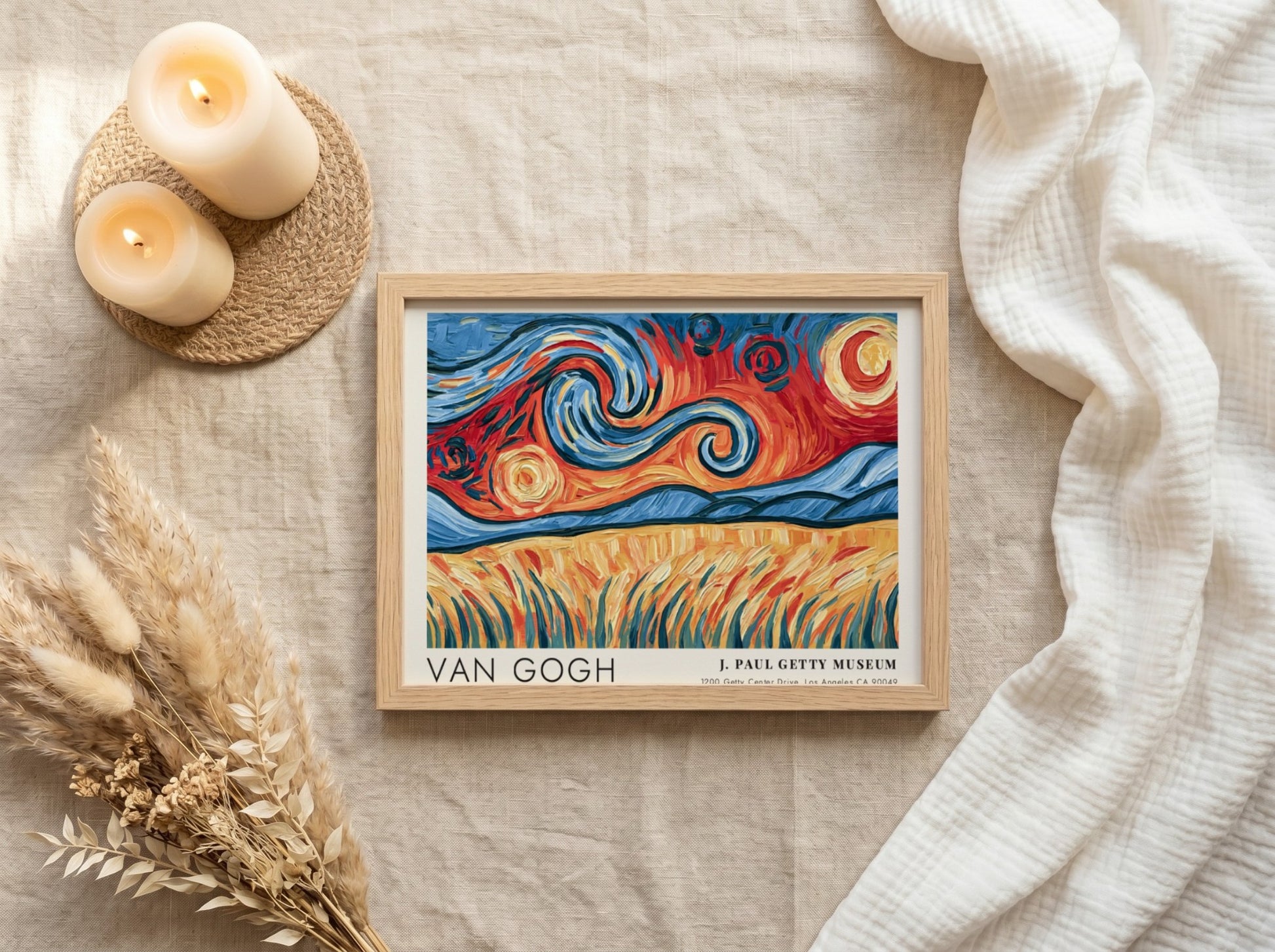 Irises poster featuring vibrant colors and Van Gogh's unique style