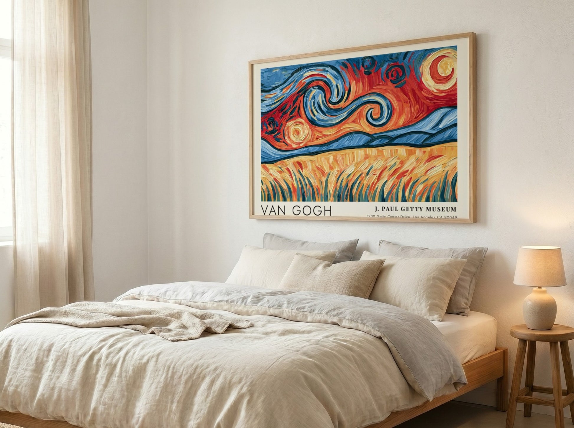 Irises poster featuring vibrant colors and Van Gogh's unique style