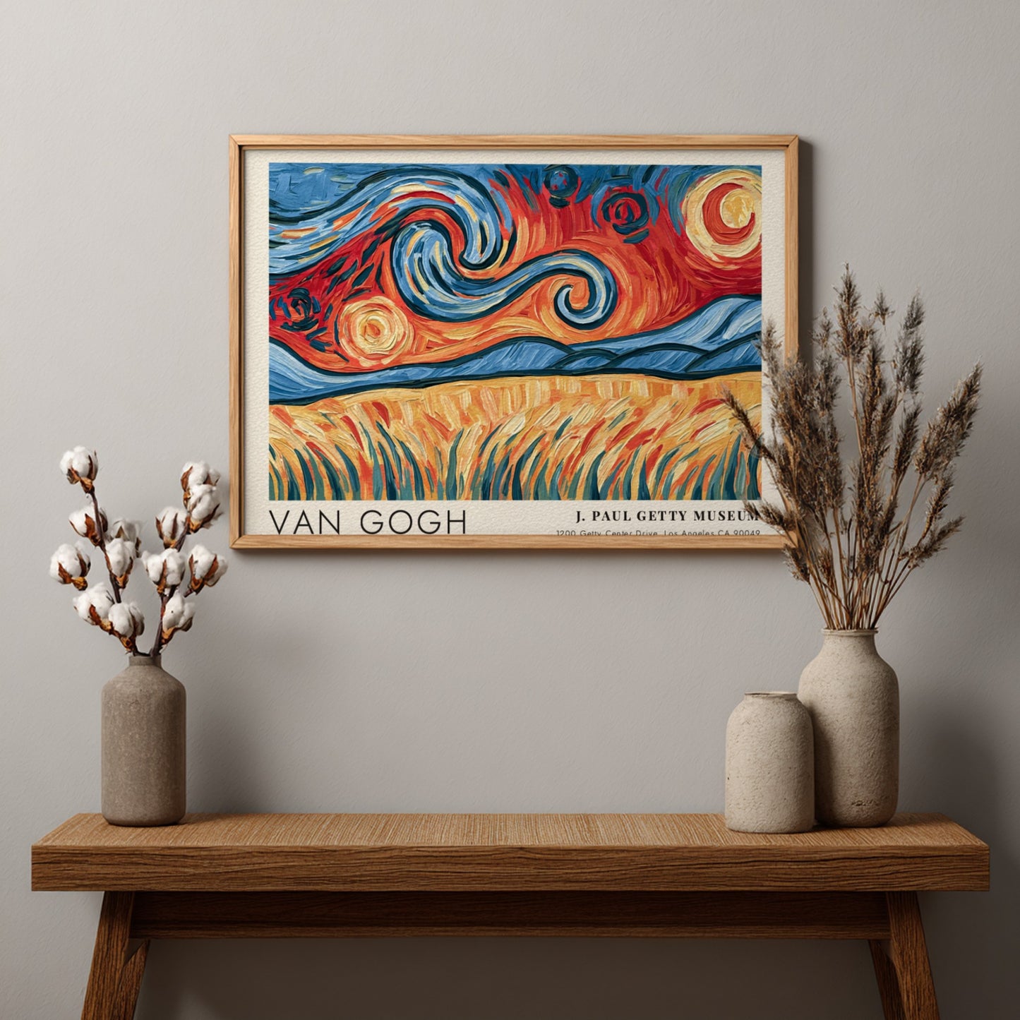 Irises poster featuring vibrant colors and Van Gogh's unique style
