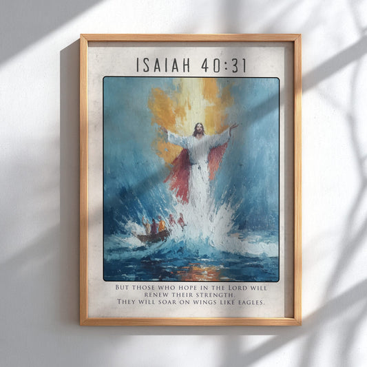 Isaiah 40:31 Bible Verse Print - Christian Wall Art