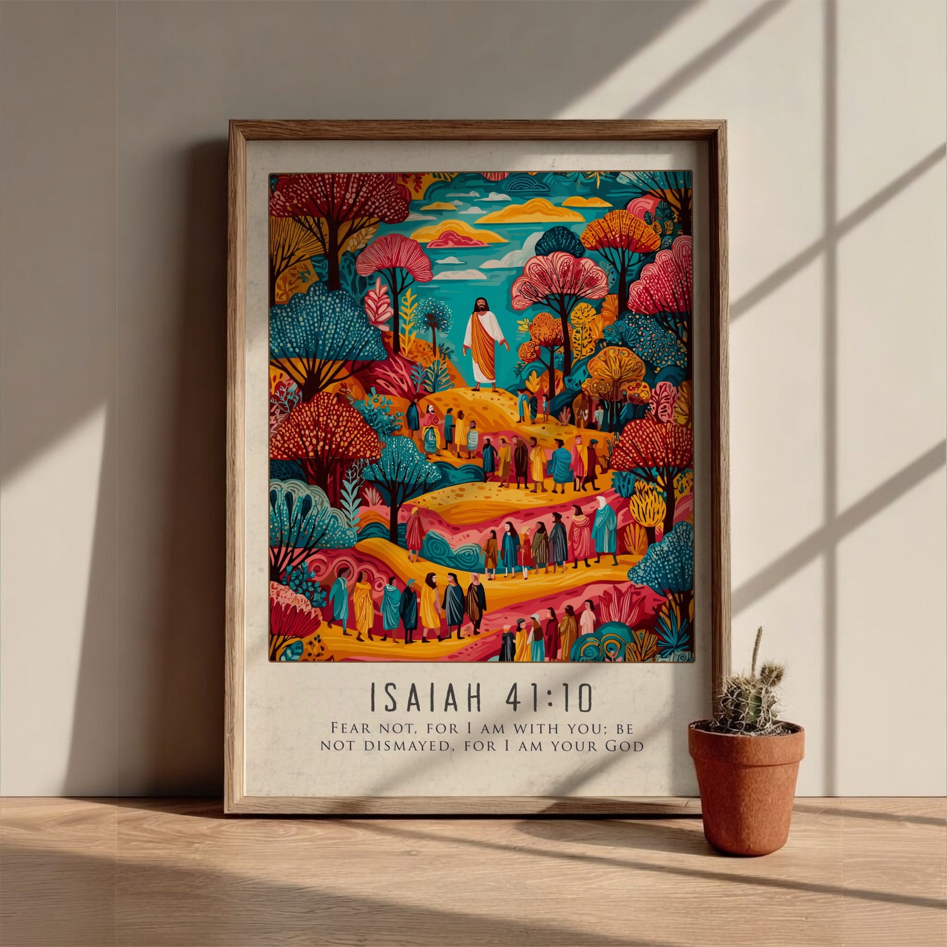 Isaiah 41:10 Bible Verse Poster - Christian Wall Art