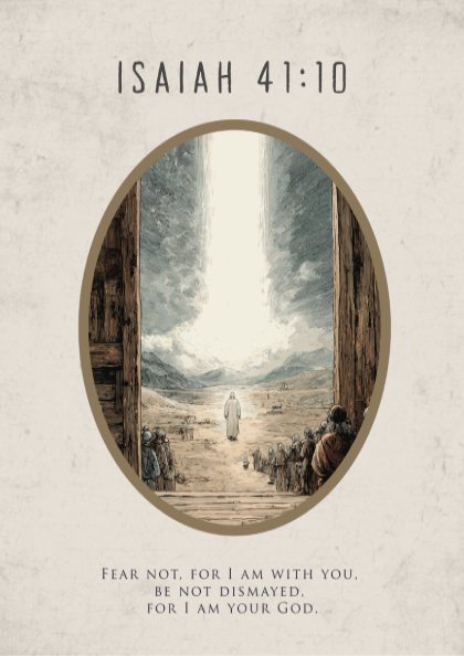 Isaiah 41:10 Scripture Print - "I Am With You" Wall Art