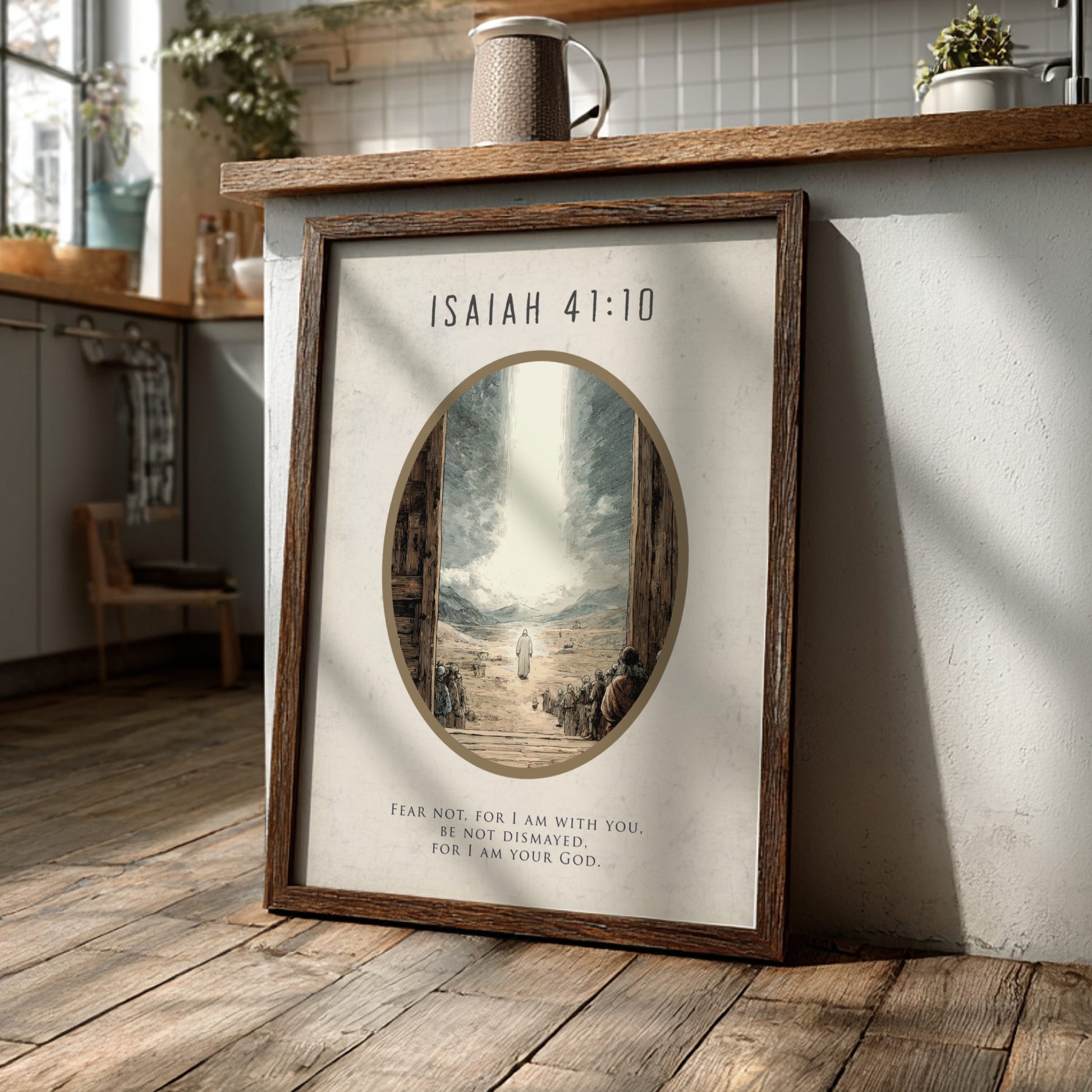 Isaiah 41:10 Scripture Print - "I Am With You" Wall Art