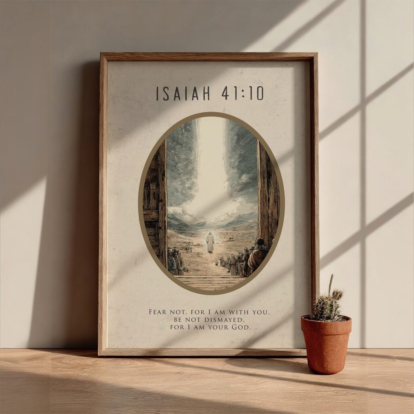 Isaiah 41:10 Scripture Print - "I Am With You" Wall Art