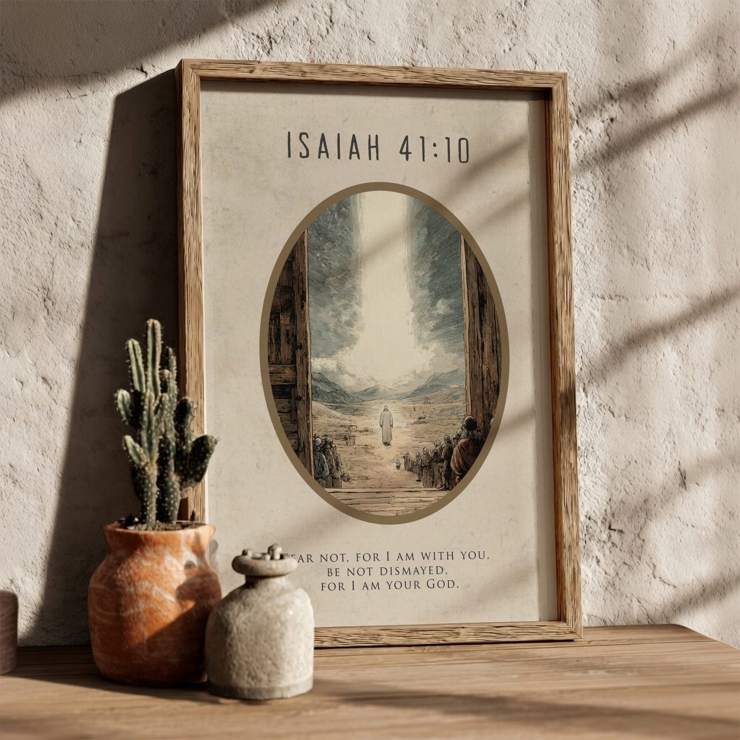 Isaiah 41:10 Scripture Print - "I Am With You" Wall Art