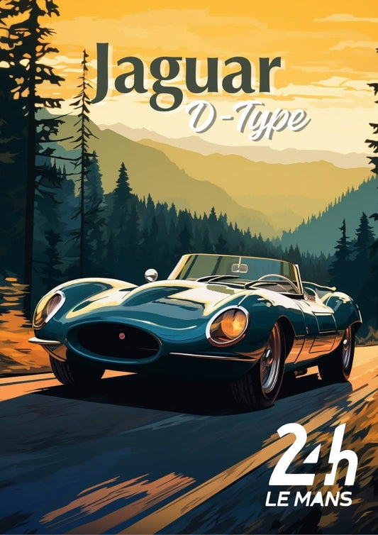 Jaguar D-Type Poster