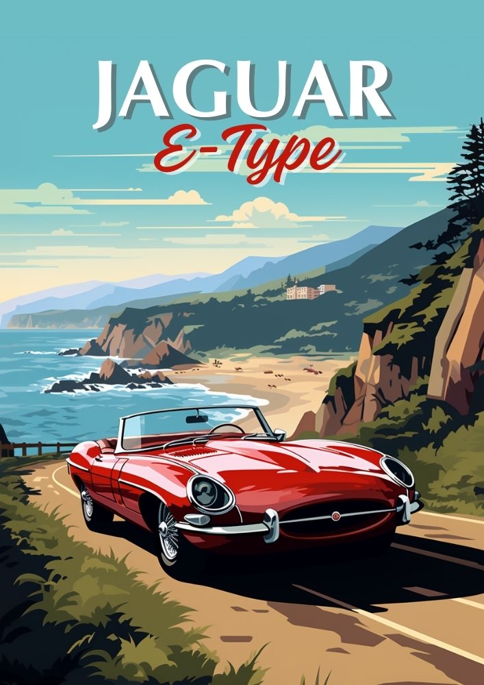 Jaguar E-Type Poster