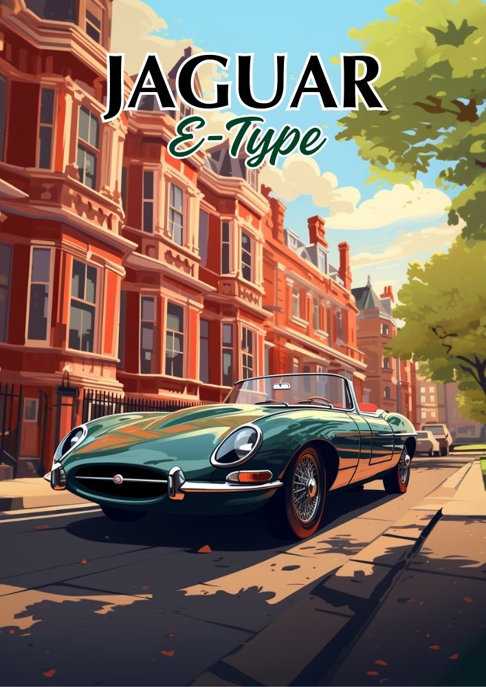Jaguar E-Type Poster