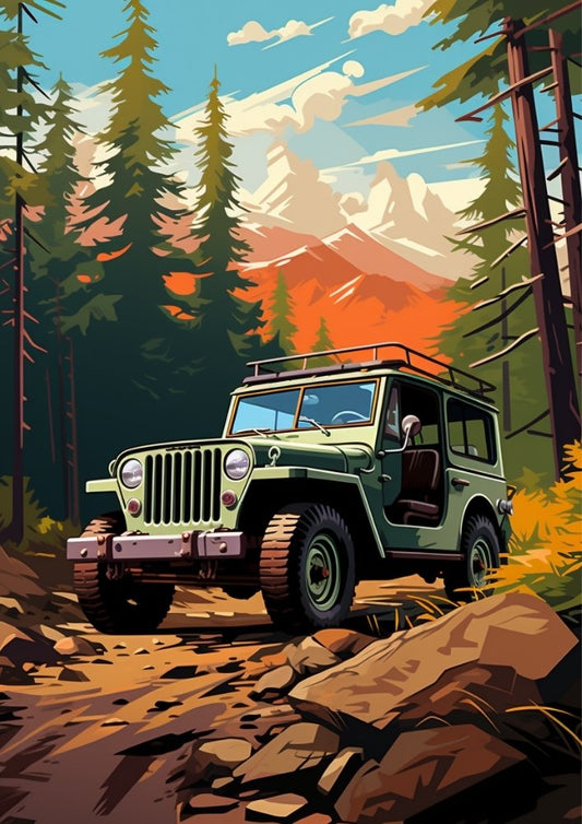 Affiche Jeep Willys