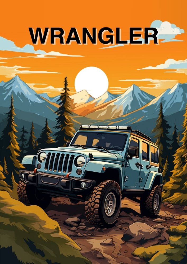 Jeep Wrangler tout-terrain imprimé