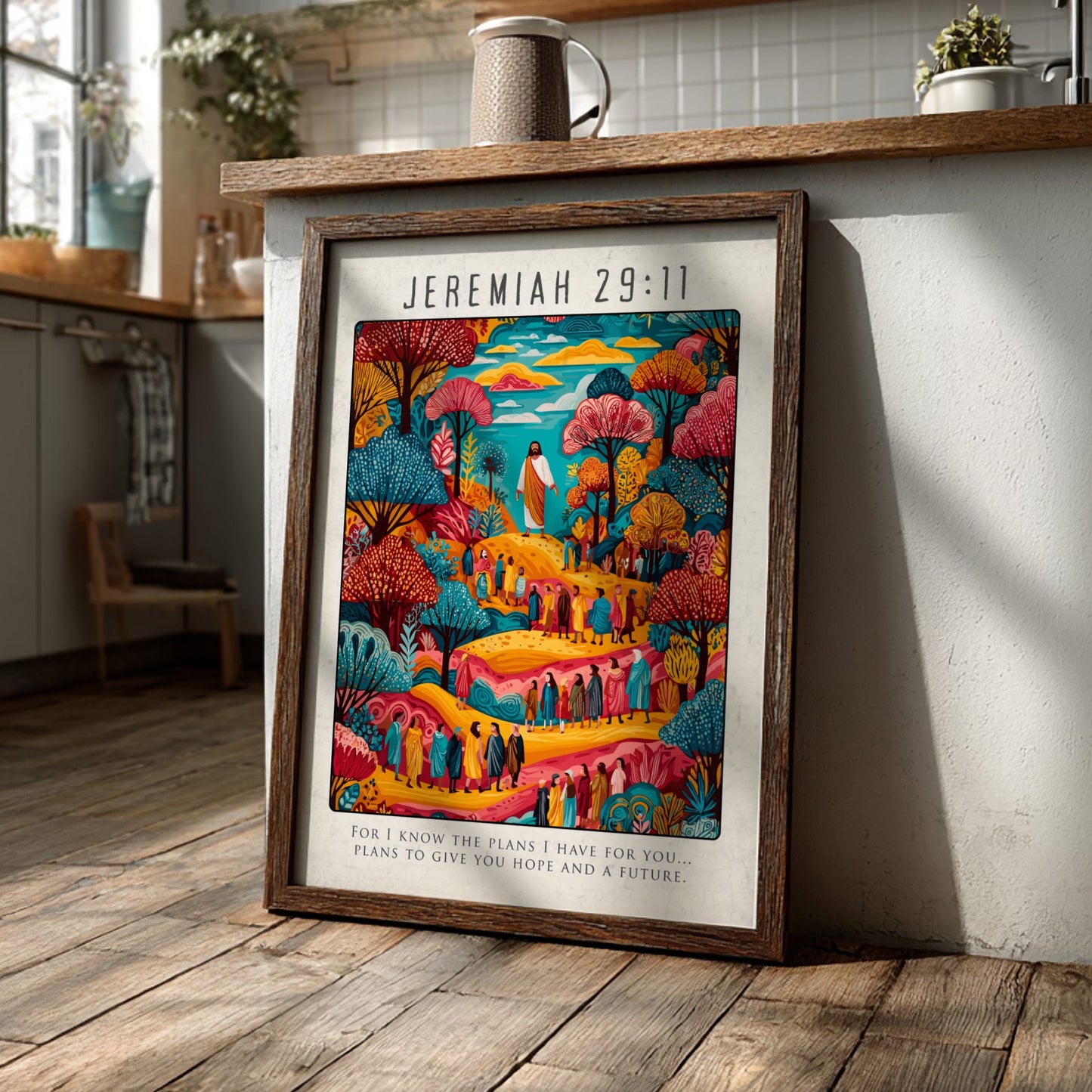 Jeremiah 29:11 Bible Verse Poster - Christian Wall Art