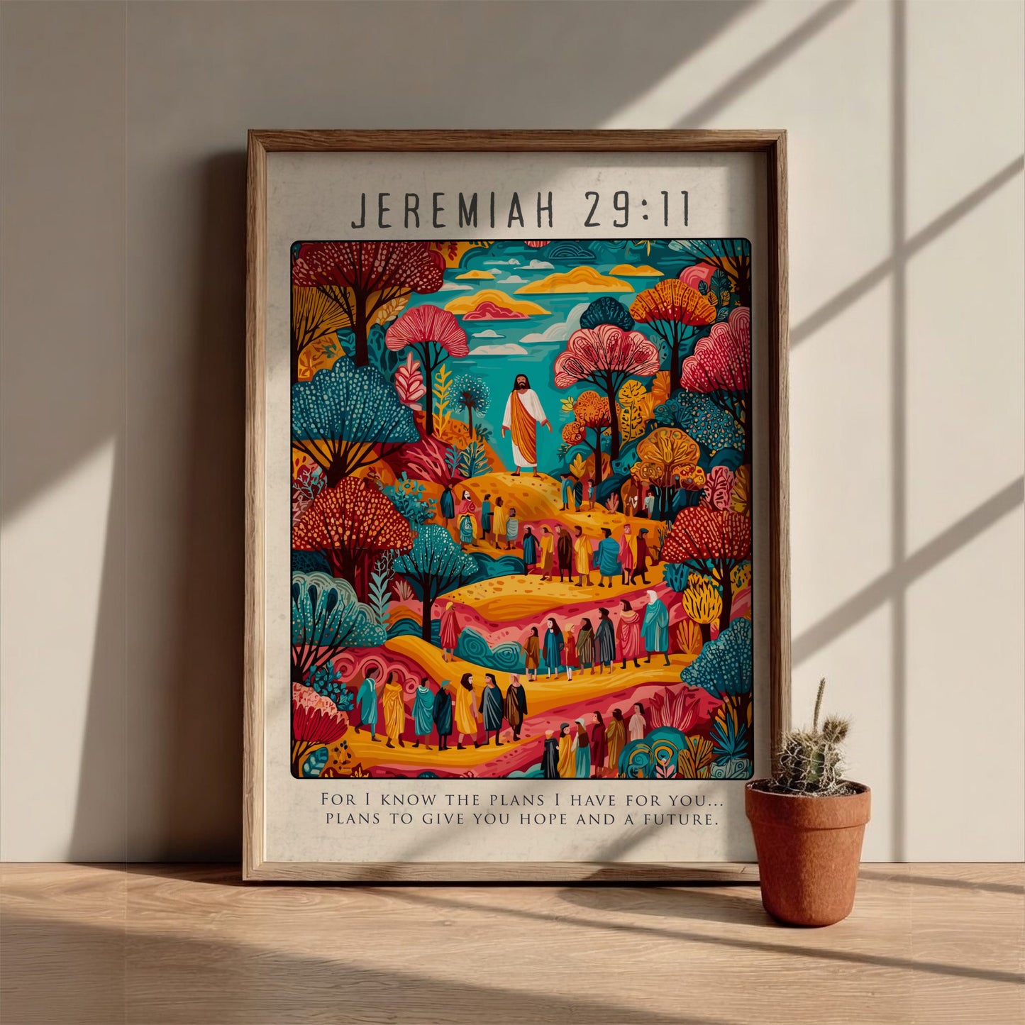 Jeremiah 29:11 Bible Verse Poster - Christian Wall Art
