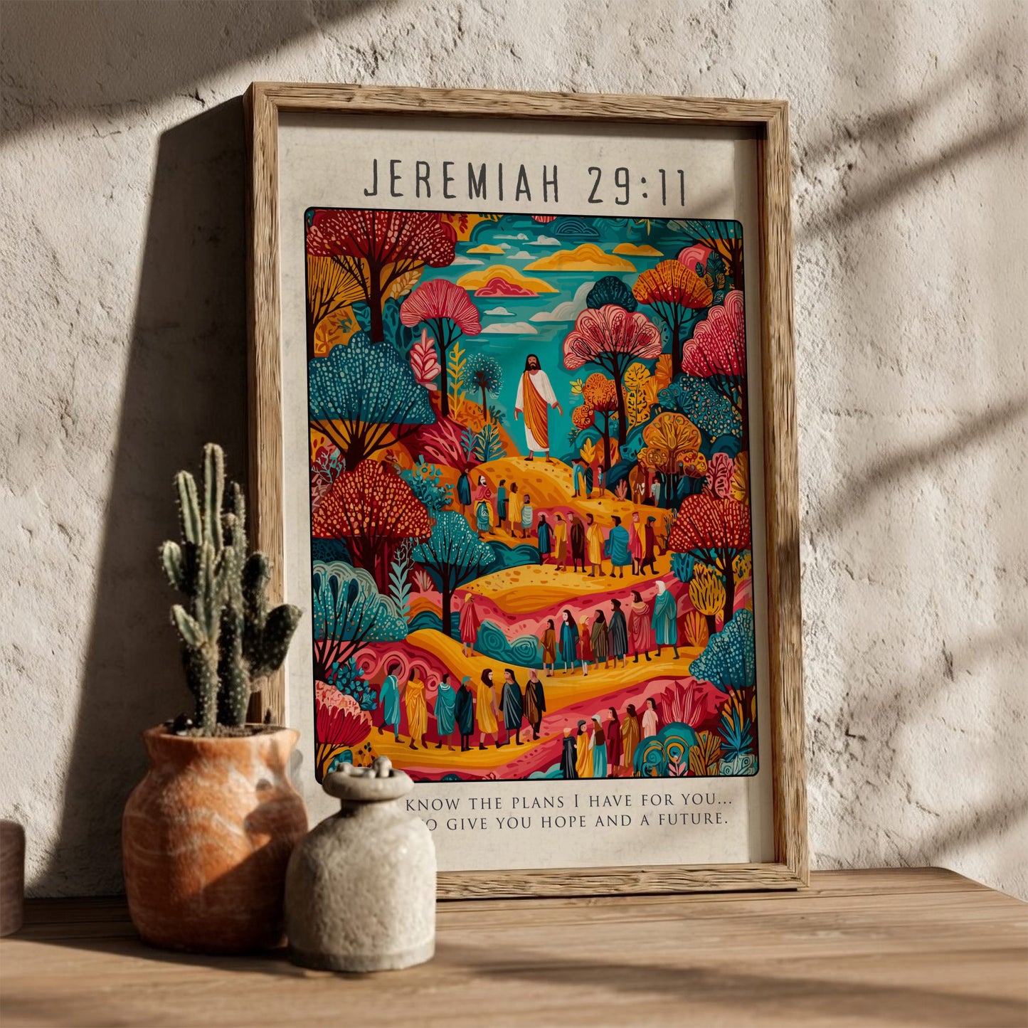 Jeremiah 29:11 Bible Verse Poster - Christian Wall Art