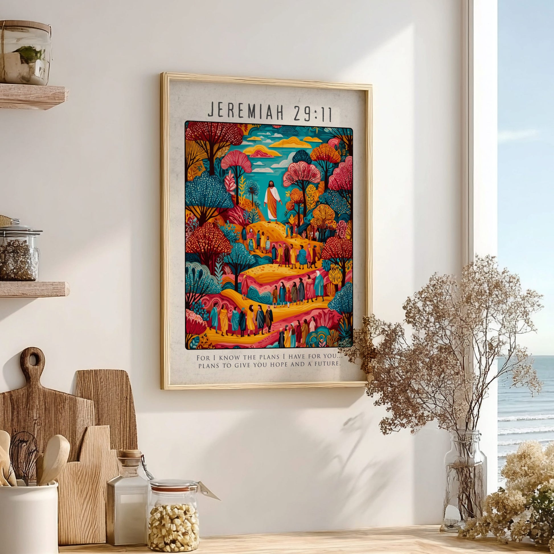 Jeremiah 29:11 Bible Verse Poster - Christian Wall Art