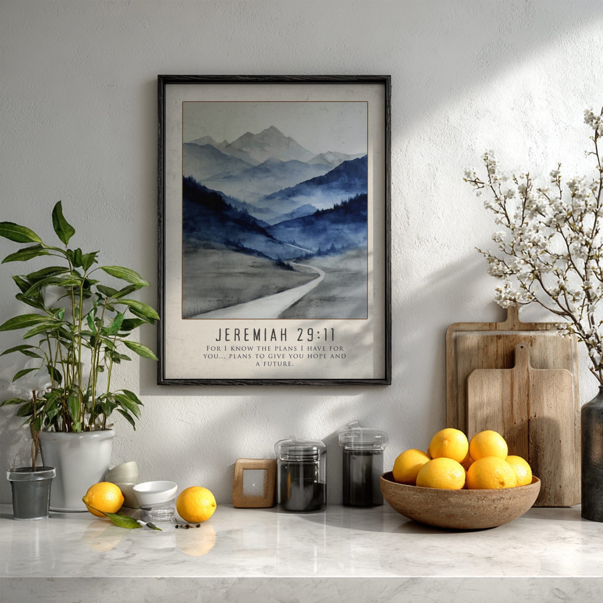 Jeremiah 29:11 Scripture Print - Hope and a Future Wall Art