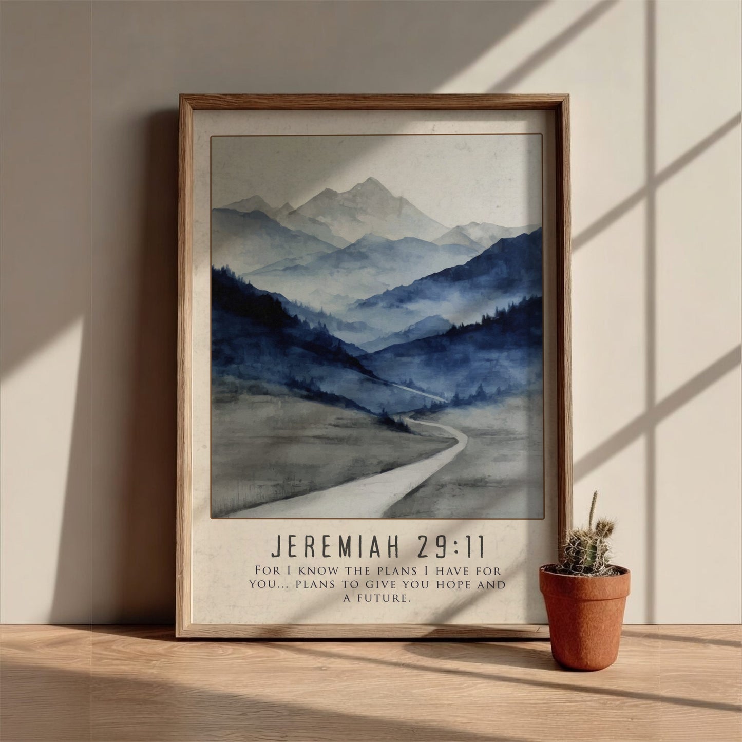 Jeremiah 29:11 Scripture Print - Hope and a Future Wall Art