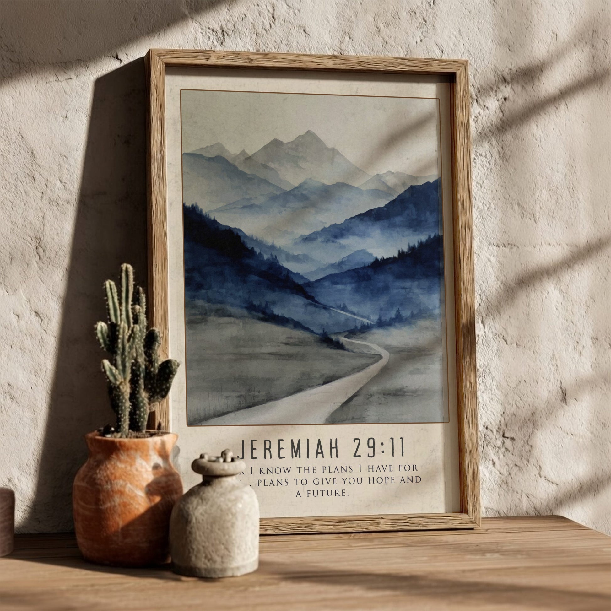 Jeremiah 29:11 Scripture Print - Hope and a Future Wall Art