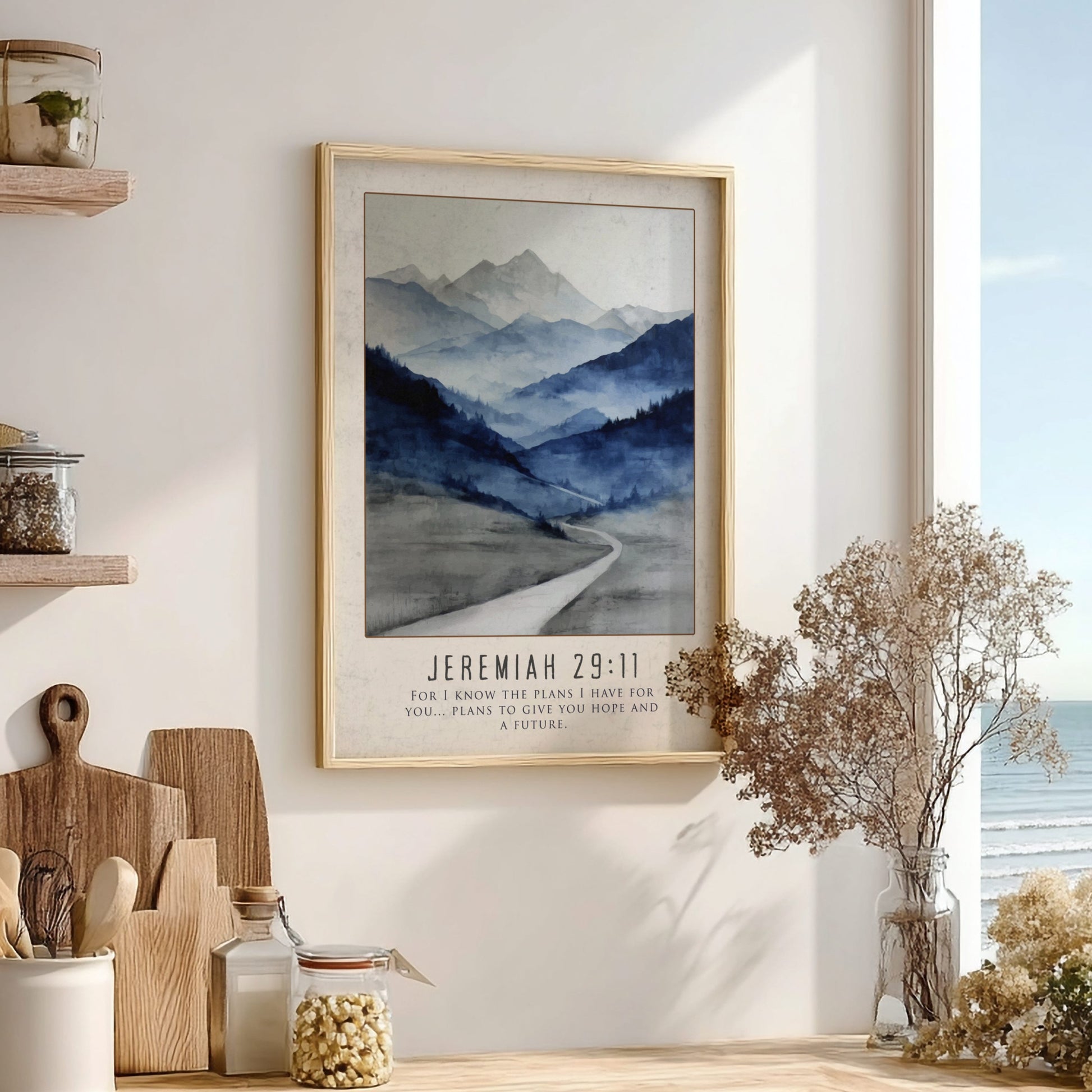 Jeremiah 29:11 Scripture Print - Hope and a Future Wall Art