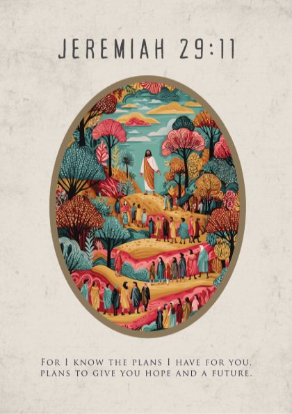 Jeremiah 29:11 Scripture Art - "Plans to Prosper" Wall Print