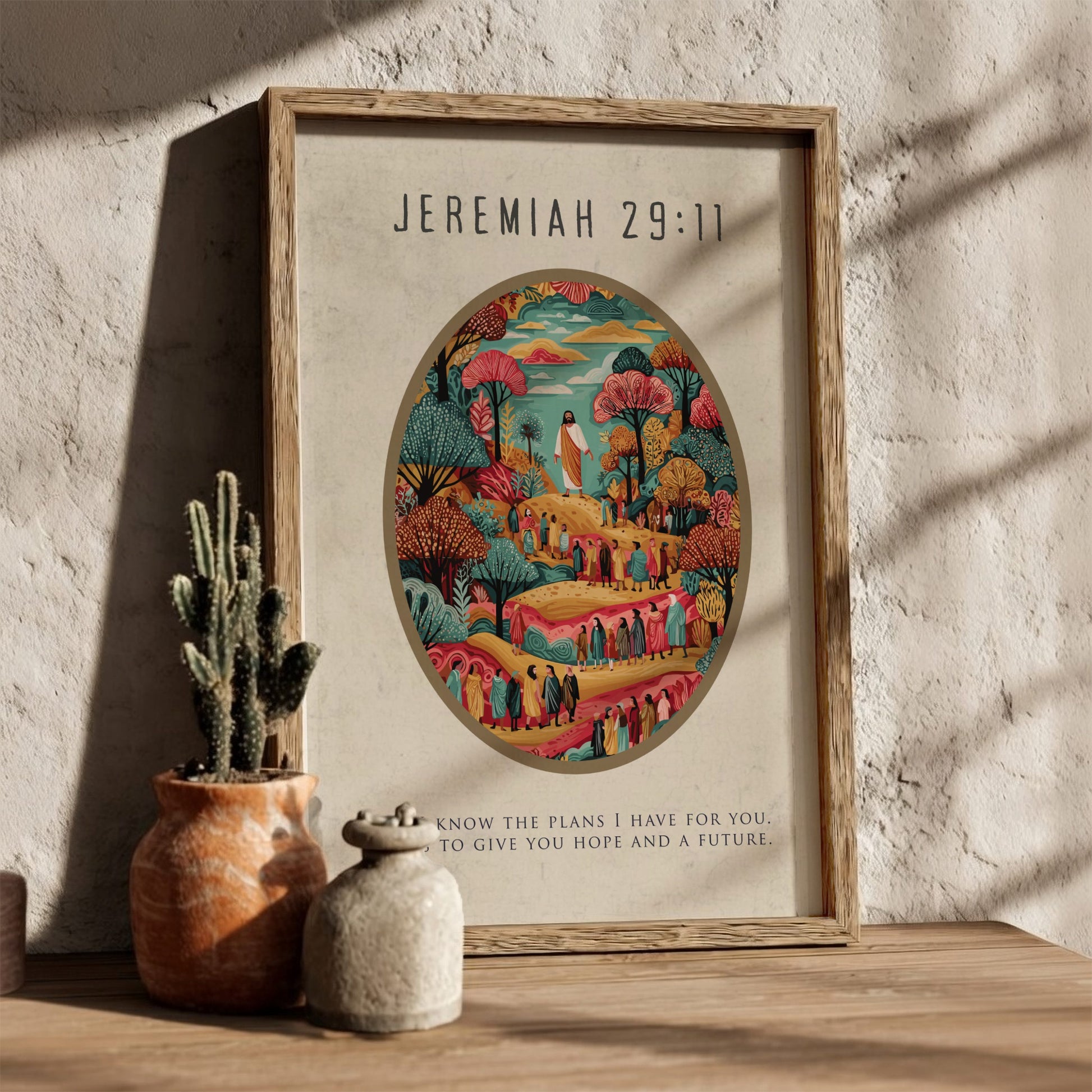 Jeremiah 29:11 Scripture Art - "Plans to Prosper" Wall Print