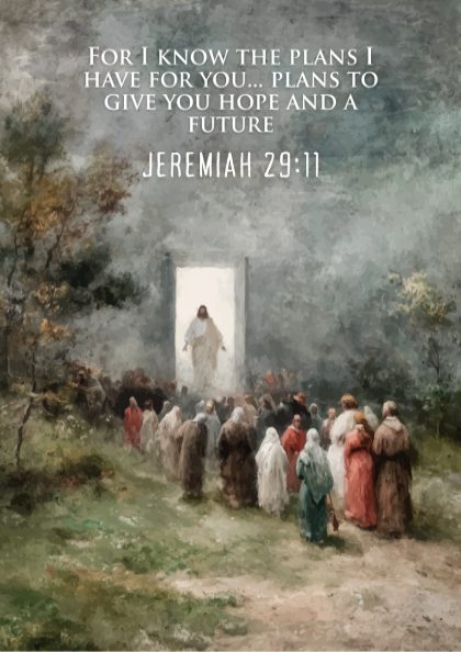 Jeremiah 29:11 Scripture Print - "I Know the Plans" Wall Art