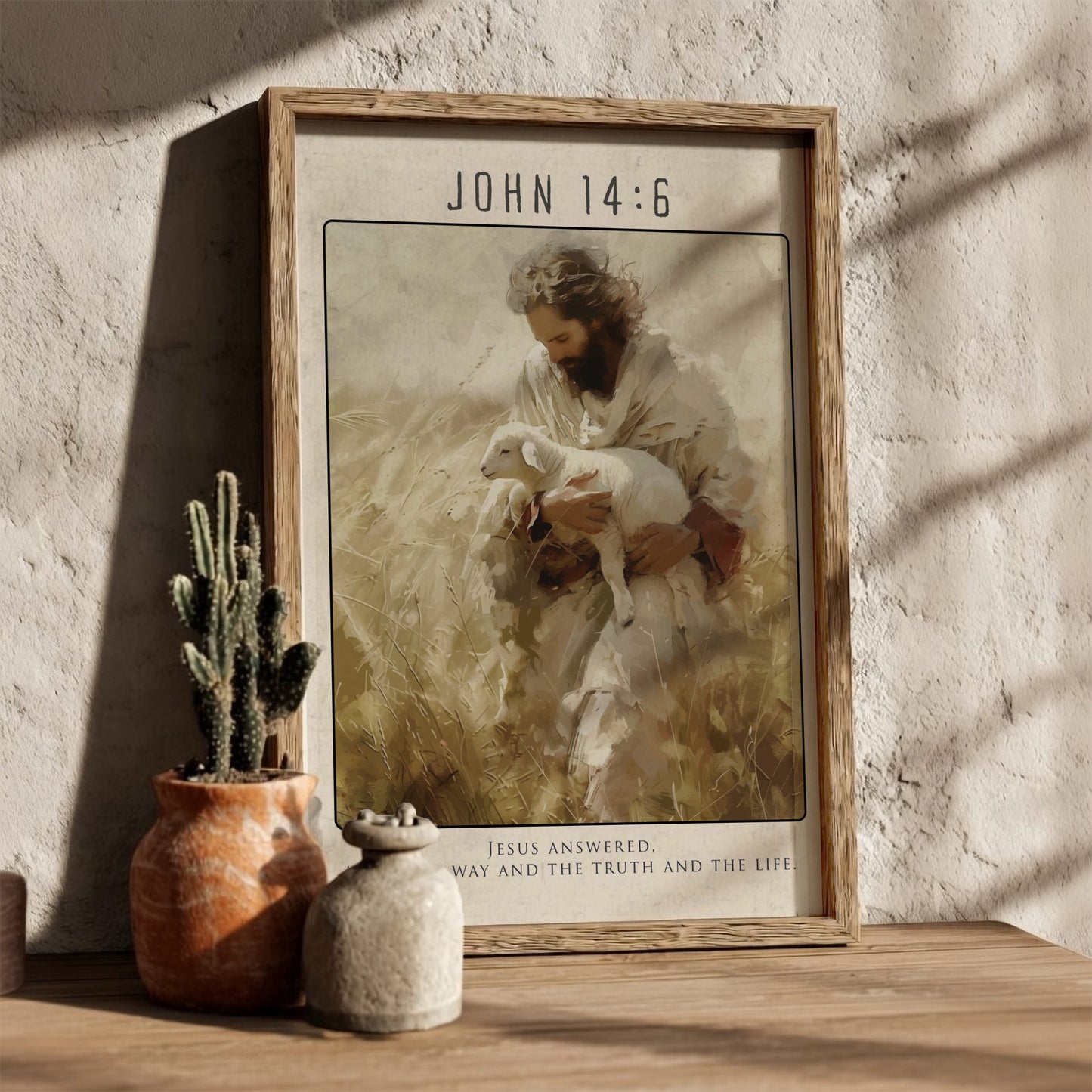 John 14:6 Bible Verse Poster - Christian Wall Art