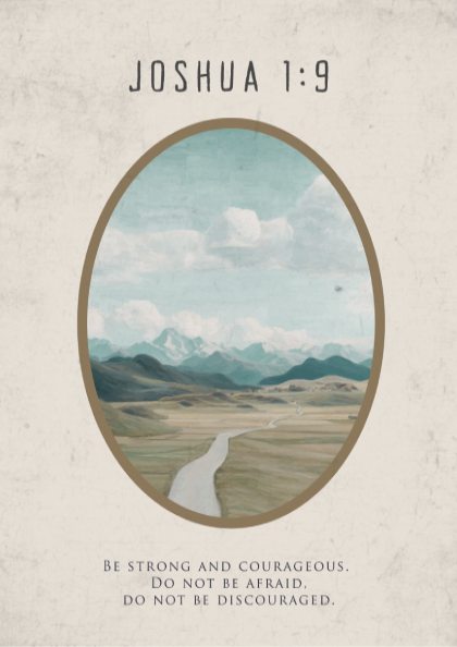 Joshua 1:9 Scripture Print - "Do Not Be Afraid" Wall Art