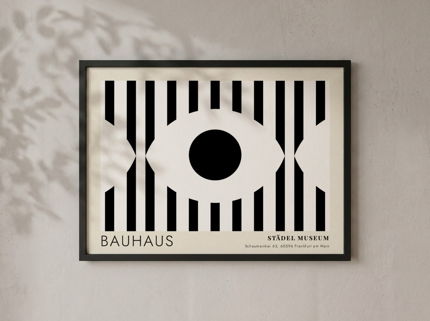 Bauhaus Städel Museum poster featuring a bold black and white eye graphic design.