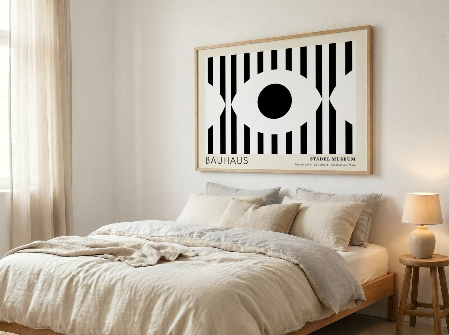 Bauhaus Städel Museum poster featuring a bold black and white eye graphic design.