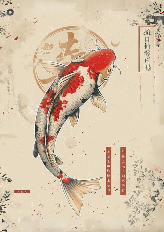 Japanese Koi Fish Poster - Japanese Culture Art