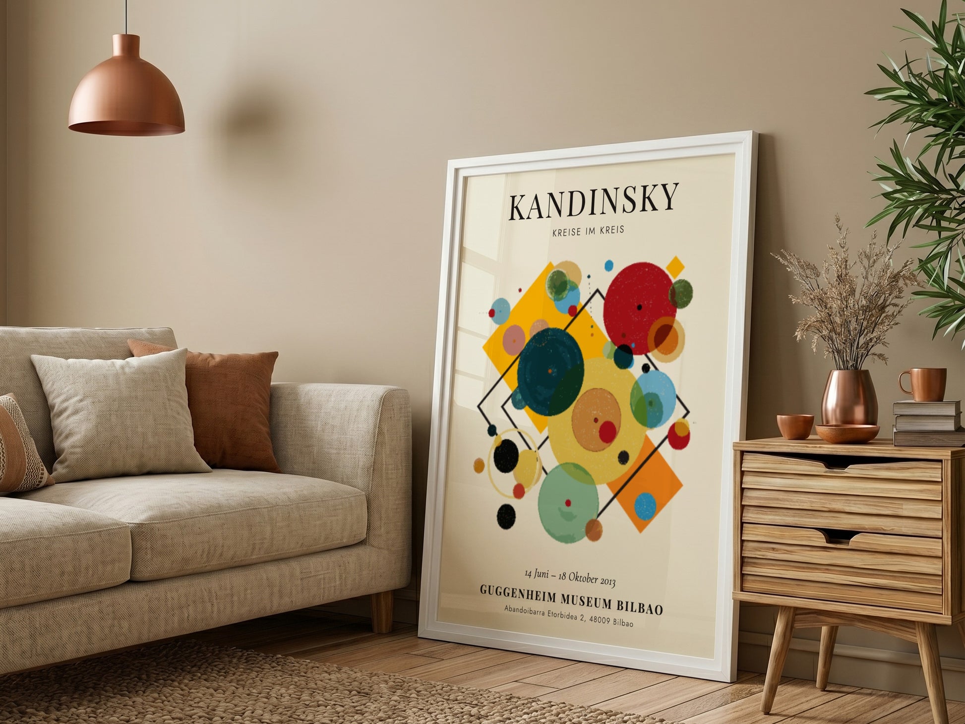 Kreise im Kreis poster featuring vibrant colors and abstract shapes, ideal for modern wall decor