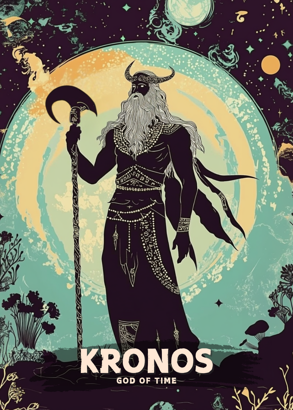 Kronos – Titan of Time Greek Mythology Wall Art Poster – Brighton Posters