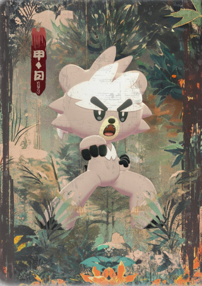 Kubfu Poster: Japanese Style Legendary Pokemon Inspired Anime Artwork, Pokemon TCG Kubfu