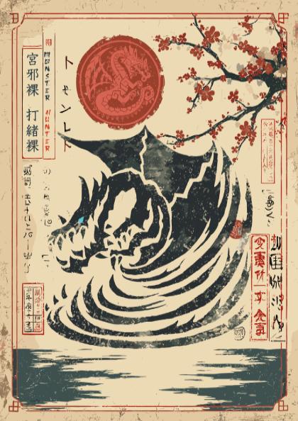 Kushala Daora Poster - Monster Hunter Wall Art Print