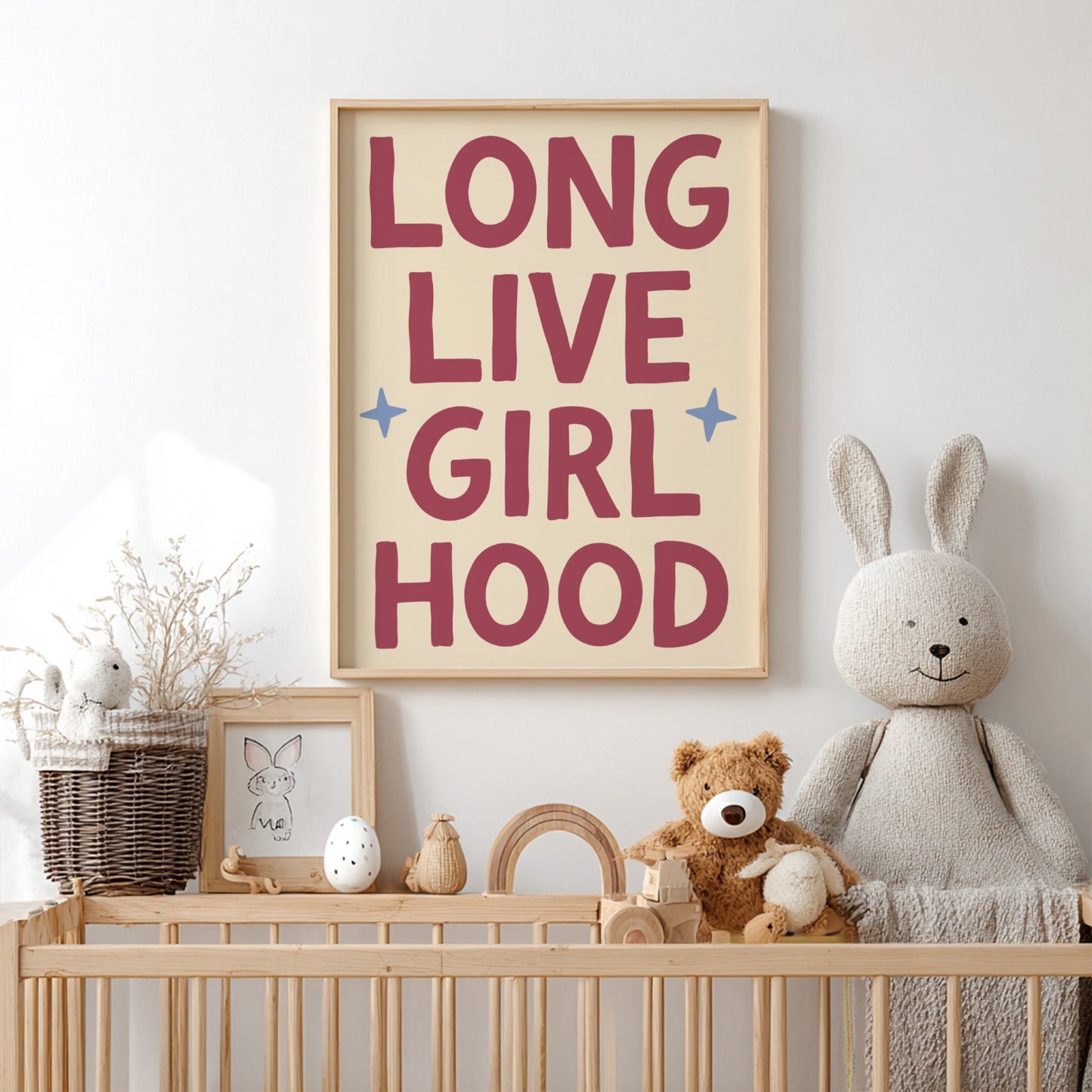 Long Live Girl Hood Poster - Kids Room Decor, Nursery Art,