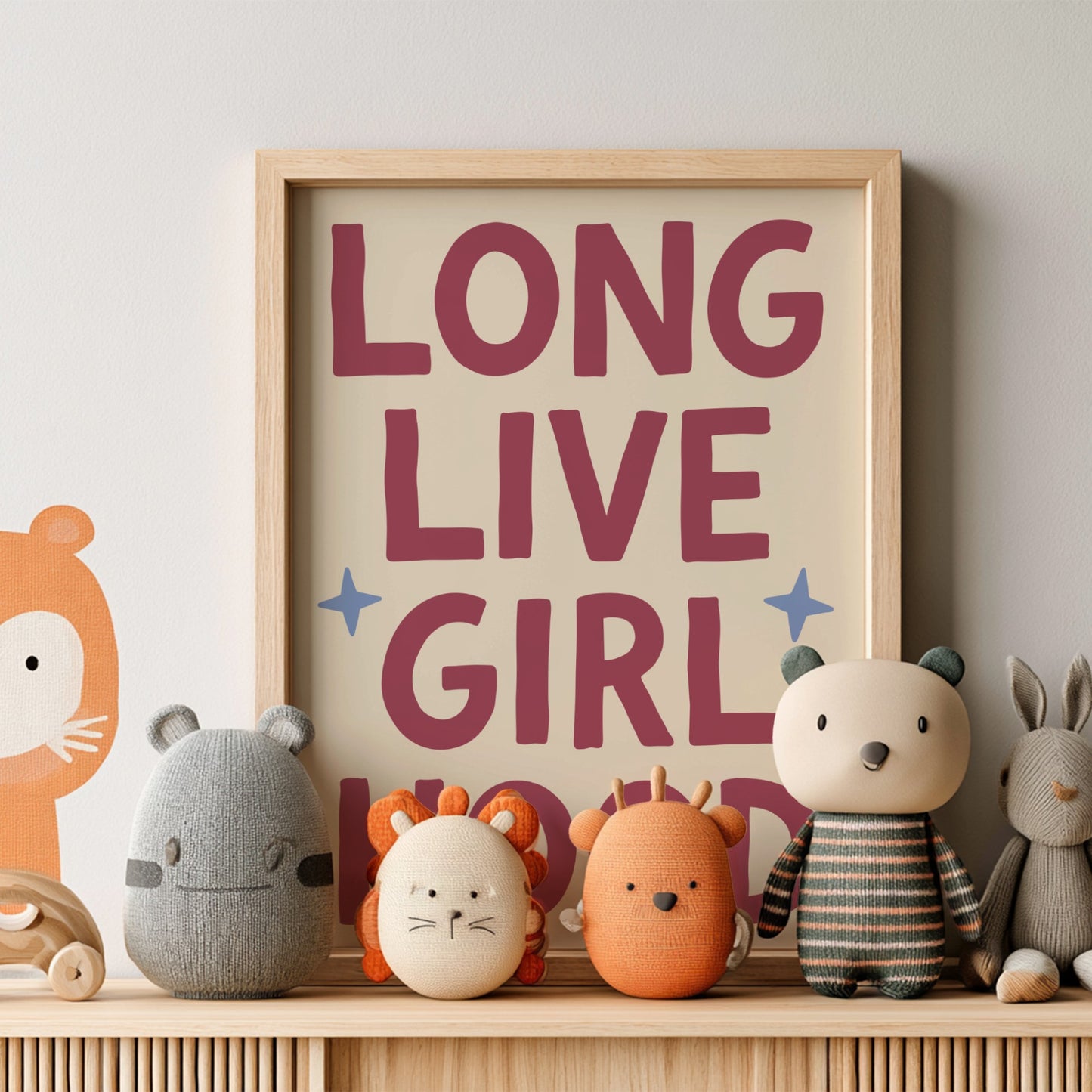 Long Live Girl Hood Poster - Kids Room Decor, Nursery Art,