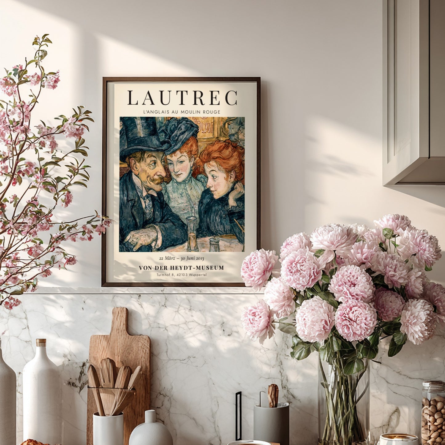 L'Anglais au Moulin Rouge poster featuring Toulouse-Lautrec's vibrant colors and expressive style, perfect