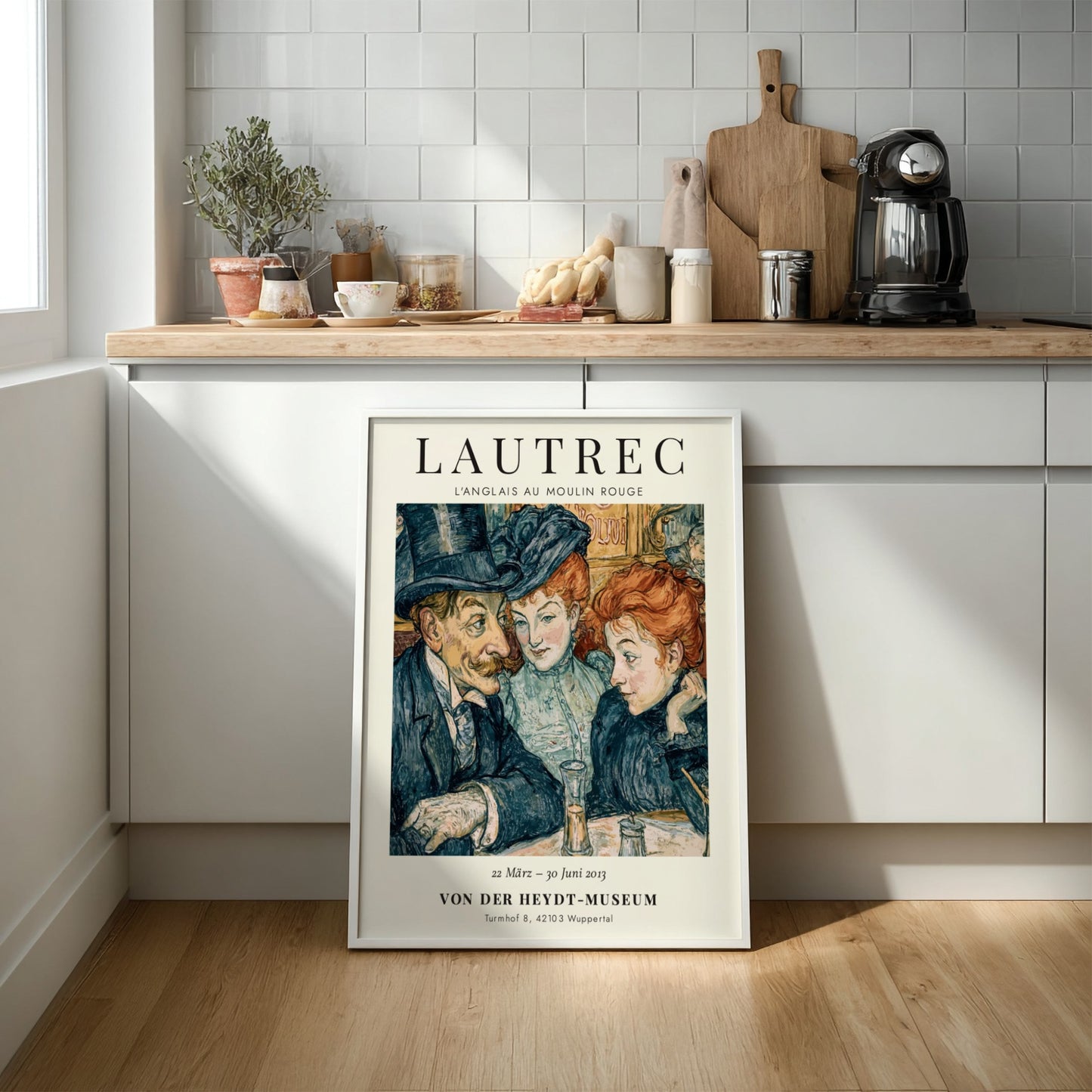 L'Anglais au Moulin Rouge poster featuring Toulouse-Lautrec's vibrant colors and expressive style, perfect