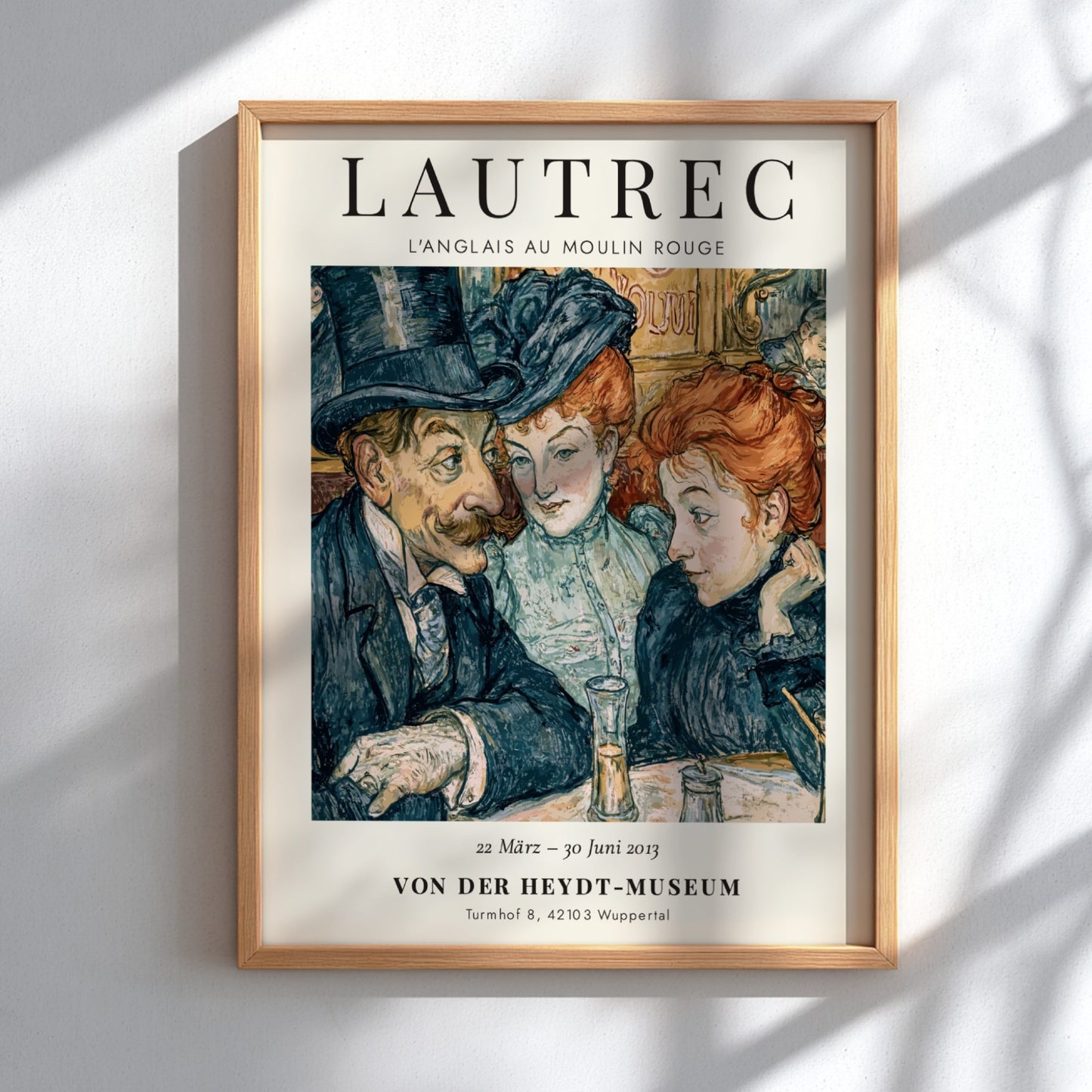 L'Anglais au Moulin Rouge poster featuring Toulouse-Lautrec's vibrant colors and expressive style, perfect
