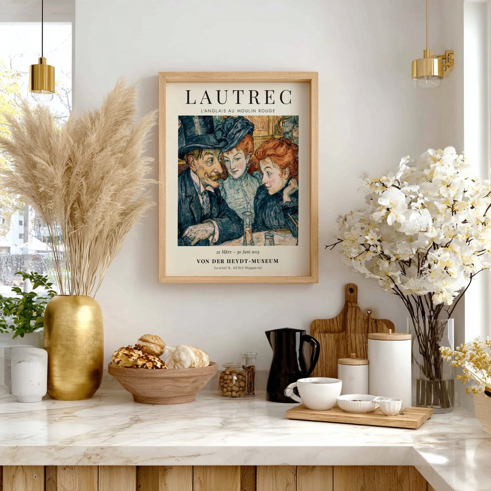 L'Anglais au Moulin Rouge poster featuring Toulouse-Lautrec's vibrant colors and expressive style, perfect