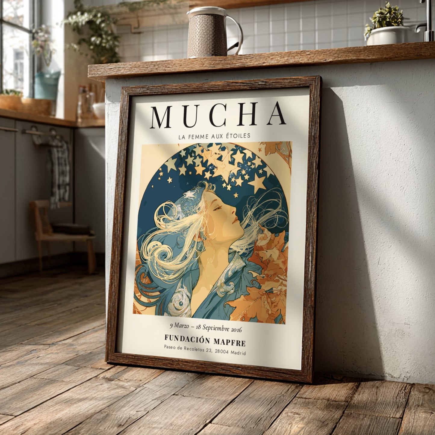 La Femme aux Étoiles Poster - Alphonse Mucha Art