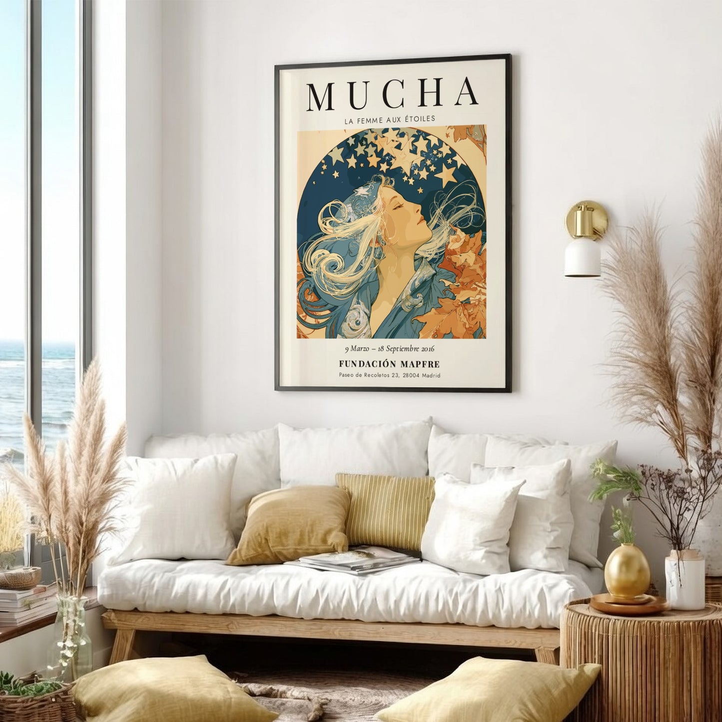 La Femme aux Étoiles Poster - Alphonse Mucha Art