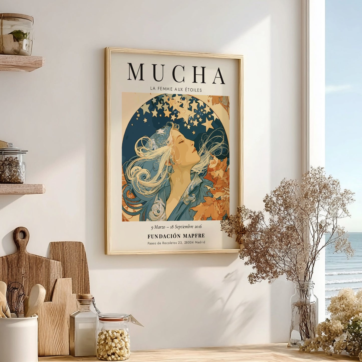 La Femme aux Étoiles Poster - Alphonse Mucha Art