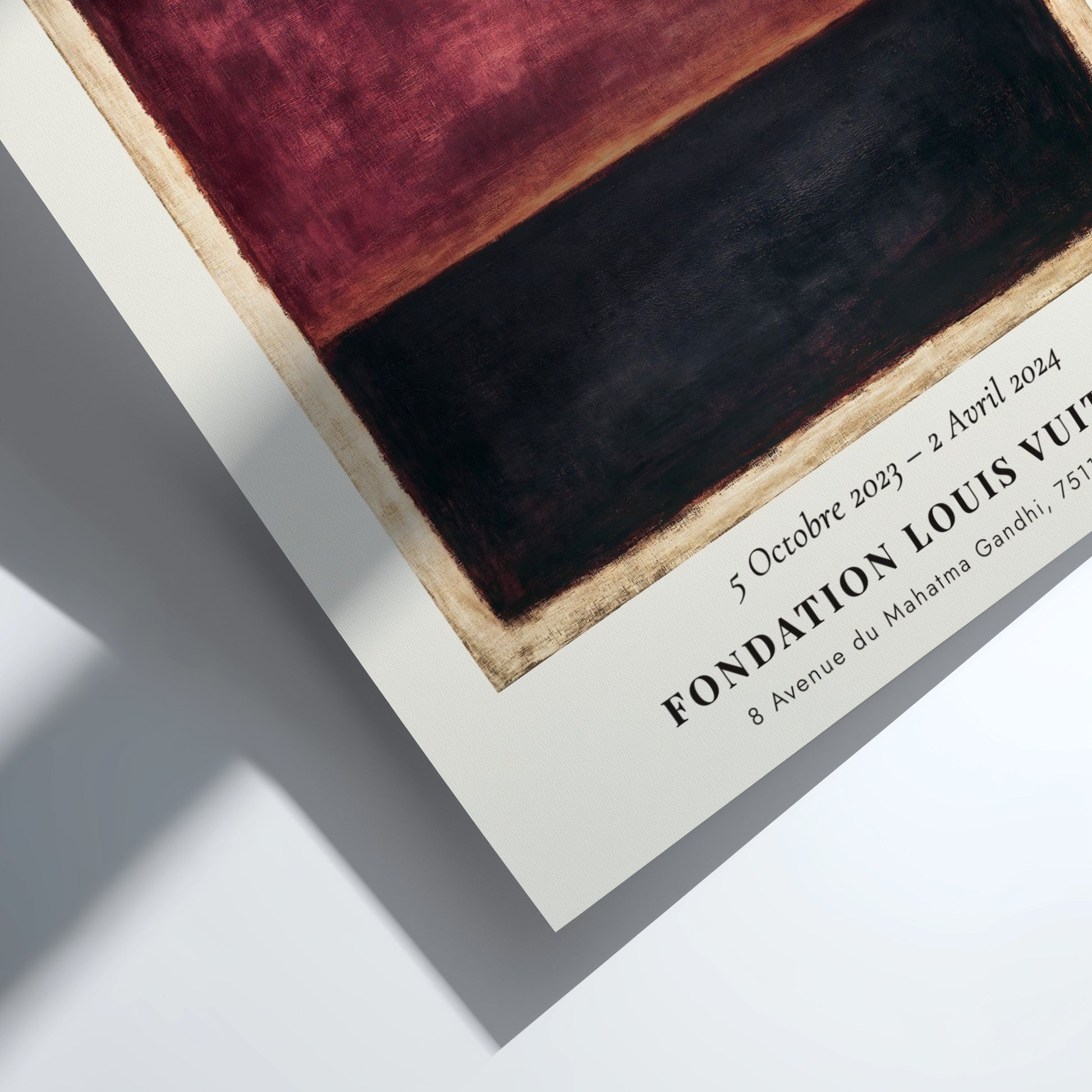 Wall art poster featuring Rothko La Peinture Comme Drame with deep red and black.