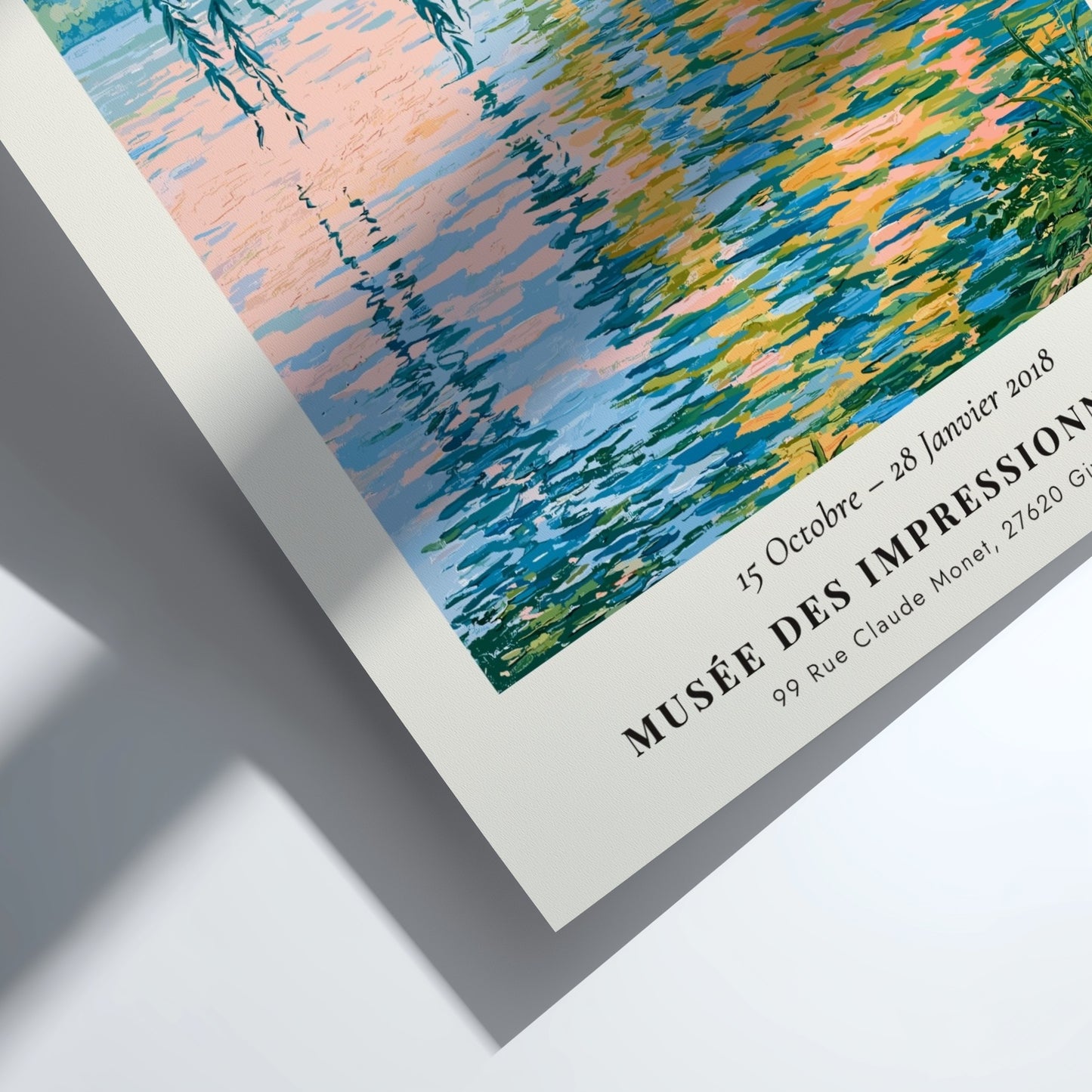 Monet inspired wall art featuring La Seine in vibrant greens and blues